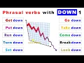 Phrasal Verbs in English grammar with DOWN 1 Get down Put down Go down