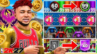 FASTEST WAY TO 99 OVR, MAX BADGES, MAX BUILD SPECIALIZATION, LVL 40 & REBIRTH in 1 DAY on NBA 2K27!