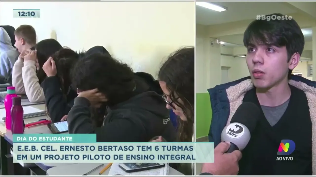 Dia do Estudante: E.E.B. Cel.Ernesto Bertaso tem 6 turmas em um projeto piloto de ensino integral