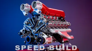 V12 Engine Full Assembly ASMR | Satisfying Mechanical Build