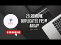 LEETCODE PROBLEM 26 REMOVE DUPLICATES FROM SORTED ARRAY IN