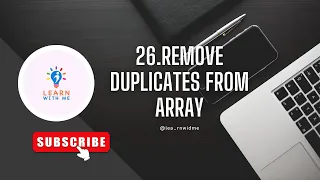 LEETCODE PROBLEM 26 REMOVE DUPLICATES FROM SORTED ARRAY IN