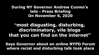 Cuomo Brief Nov 6 NYPD Blog RANT