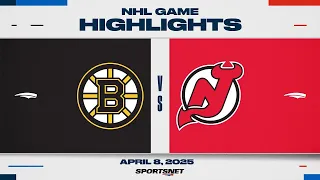 NHL Highlights Bruins vs Devils - April 8 2025
