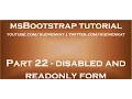 Bootstrap disabled and readonly form controls