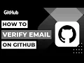 How To Verify Email on GitHub