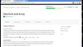 HackerRank Sherlock And Array Solution