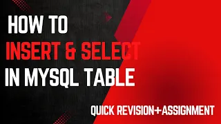 SQL INSERT SELECT Tutorial with Assignment How Real Queries Start