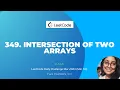 349 Intersection of Two Arrays Two Pointers C