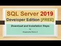 SQL Server 2019 Developer Edition - Download and Installation Steps