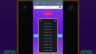 Table Generator using HTML CSS Js