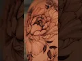 Floral Shoulder Tattoo - Delicate Fine Line Design