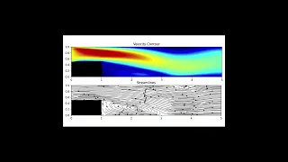 Transient backward facing step Re 300 fluid simulation Python