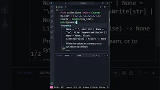 Count items in a list using python Collections Module