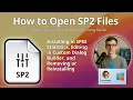 How to Open SP2 Files SPSS Custom Dialog Box