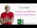 5 Killer Excel VBA Tips Everyone Should Know