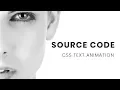 Text animation using html and css source code