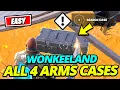 How to EASILY Search Cases to Find the Missing Arms WONKEELAND ALL CASES LOCATIONS - Fortnite
