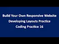 Coding Practice 16 Developing Layouts Practice HTML CSS NxtWave CCBP