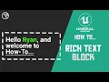 How to Rich Text Blocks
