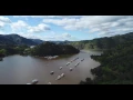 flying drone at Don Pedro Reservoir