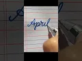 Write April in cursive writing