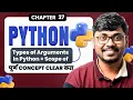 Day 27 Types of Arguments Scope of Variables in Python Python Full Course