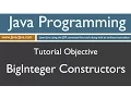 Learn Java Programming - BigInteger Constructors