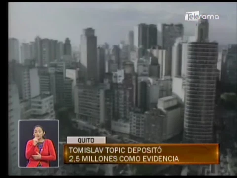 Tomislav Topic depositó 2,5 millones como evidencia