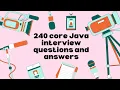 240 core Java interview questions and answers Lets Code
