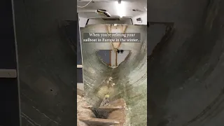 What happens when it rains. #boatwork