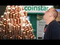 Cashing In 100 POUNDS OF COINS In COINSTAR Cashing In Coins At Coinstar