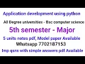 Application development python degree 5th sem Imp qsns with ans pdf 2025