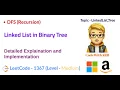 Linked List in Binary Tree LeetCode 1367 DFS Tree