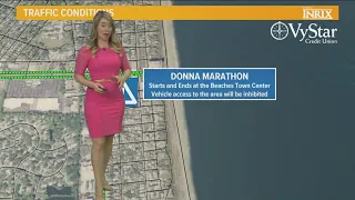 Traffic at the 26 2 with Donna