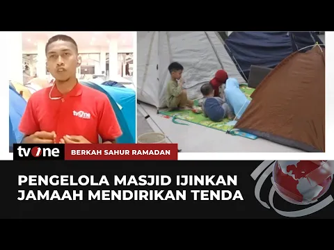 Ratusan Tenda Didirikan Jemaah untuk Beri'tikaf di Masjid Habiburrahman Bandung