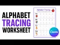 How To Create an Alphabet Tracing Worksheet in Canva Quick EASY