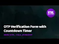 OTP Verification Form with Countdown Timer