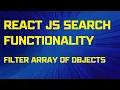How to implement search filter functionality in ReactJS React hooks search filter array of objects