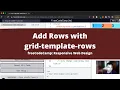 Add Rows with grid template rows CSS Grid freeCodeCamp tutorial