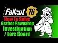 Fallout 76 How To Solve Grafton Pawnshop Investigation Lore Board