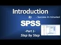 SPSS Introduction - SPSS for Newbies Part 1