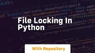 file locking in python
