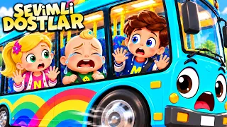 🚎 OTOBÜSÜN TEKERLEĞİ DÖNÜYOR! 🩵 Sevimli Dostlar – Yeni Bebek ve Çocuk Şarkıları