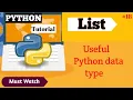 Python list most useful data type python tutorial for beginner