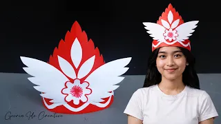 Cara membuat topi karnaval 17 agustus kertas karton merah putih