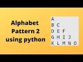 Grand Assignment - 2 Print the Right Alphabetic Triangle using Python
