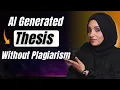 Plagiarism-Free Thesis AI Tools You NEED to Know to Finish Your Thesis Faster