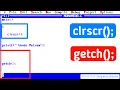 clrscr getch function use C Language