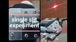 Single slit diffraction experiment Demonstration